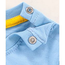 Babyhug Cotton Knit Full Sleeves Panda Printed T Shirt - Blue