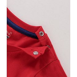 Babyhug Full Sleeves Cotton T-Shirt Crocodile Print - Red
