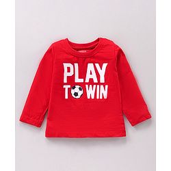 Babyhug Full Sleeves Tees Text Print Pack of 5 - Multicolor