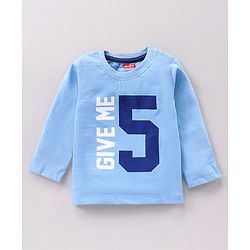 Babyhug Full Sleeves Tees Text Print Pack of 5 - Multicolor