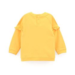 Babyhug Full Sleeves Cotton Knit Sweatshirt Animal Embroidered - Yellow