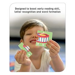 Babyhug 200 Pcs Learning Puzzles| Build 50 Puzzles of 4 Letter Word| Montessori Learning and Educational Puzzle for 3-6 Years Kids| Pre-School and Early Learning Gifting Toy| BIS Certified
