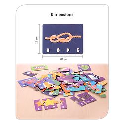 Babyhug 200 Pcs Learning Puzzles| Build 50 Puzzles of 4 Letter Word| Montessori Learning and Educational Puzzle for 3-6 Years Kids| Pre-School and Early Learning Gifting Toy| BIS Certified