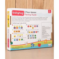 Babyhug 78 Pcs Alphabet Learn and Match Puzzles| Build Set of Three 26 Different Puzzles Combination| Montessori Learning and Educational Puzzle for 3-6 Years Kids| Pre-School and Early Learning Gifting Toy| BIS Certified