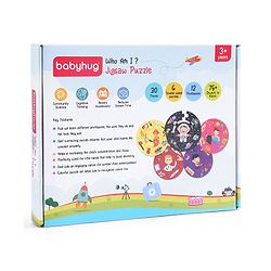Babyhug 30 Pcs Jigsaw Puzzle| 6 in 1 Double Side Montessori Learning and Educational Puzzles with 12 Professions for 2-4 Years Kids| Improves Motor Skills and Hand Eye Co-ordination| Gifting Toy| BIS Certified