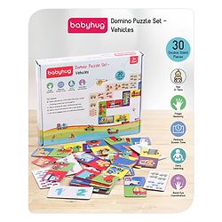 Babyhug Domino Double Sided Puzzle Set of Vehicles - 30 Pieces