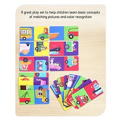 Babyhug Domino Double Sided Puzzle Set of Vehicles - 30 Pieces