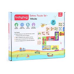 Babyhug Domino Double Sided Puzzle Set of Vehicles - 30 Pieces