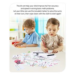 Babyhug Simple Maths Write N Wipe Double Sided Activity Cards - 31 Pieces