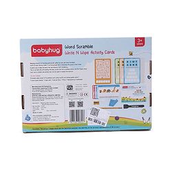 Babyhug Word Scramble Write N Wipe Double Sided Activity Cards - 31 Pieces