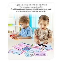 Babyhug Word Scramble Write N Wipe Double Sided Activity Cards - 31 Pieces