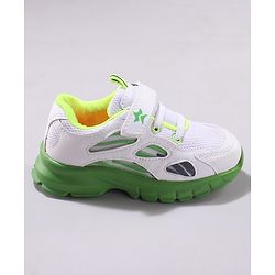 Cute Walk by Babyhug Solid Sneakers with Velcro Closure - Green