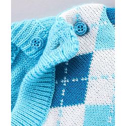 Babyhug Full Sleeves Sweater & Pyjama Set Printed - Blue