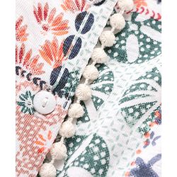 Babyhug 100% Cotton Singlet Sleeves Jumpsuit Multi Print  - Multicolor