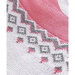 Babyhug Full Sleeves Fair Isle Sweater - Pink