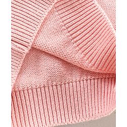 Babyhug Cotton Knit Full Sleeves Sequins Butterfly Sweater - Pink