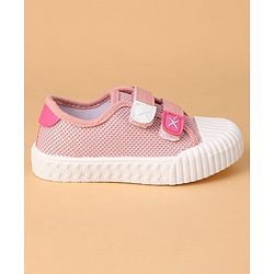 Cute Walk by Babyhug Velcro Closure Casual Shoes Solid- Pink