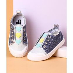 Cute Walk by Babyhug Casual Shoes Heart Applique - Blue