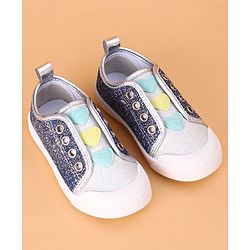 Cute Walk by Babyhug Casual Shoes Heart Applique - Blue