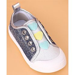 Cute Walk by Babyhug Casual Shoes Heart Applique - Blue