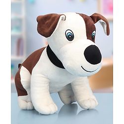 Babyhug Dog Soft Toy White and Brown - Height 35 cm