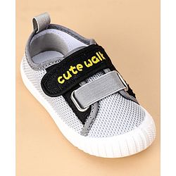 Cute Walk by Babyhug Casual Shoes Solid- Grey