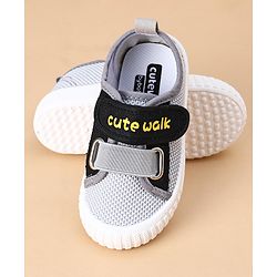Cute Walk by Babyhug Casual Shoes Solid- Grey