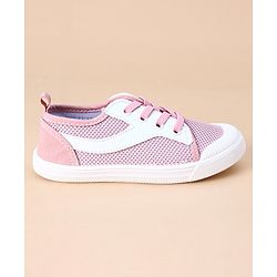 Cute Walk by Babyhug Lace Up Casual Shoes Solid- Pink