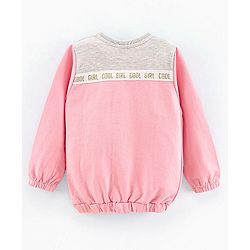 Babyhug Full Sleeves Sweat Jacket with Tape Detailing - Pink
