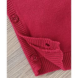 Babyhug Cotton Full Sleeves Romper Star Design - Red