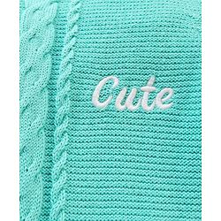 Babyhug Cotton Knit Full Sleeves Sweater Knit Winter Wear Romper - Aqua