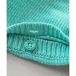 Babyhug Cotton Knit Full Sleeves Sweater Knit Winter Wear Romper - Aqua