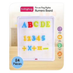 Babyhug Pin on Peg Alpha Numero Board - 84 Pieces