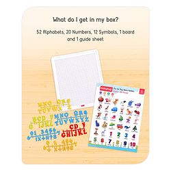 Babyhug Pin on Peg Alpha Numero Board - 84 Pieces