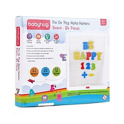 Babyhug Pin on Peg Alpha Numero Board - 84 Pieces