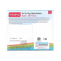 Babyhug Pin on Peg Alpha Numero Board - 84 Pieces