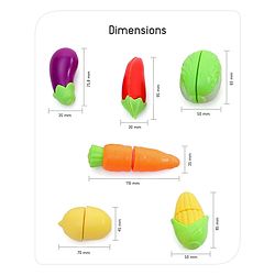Babyhug Vegetables Cutting Playset with Frypan - 16 Pieces