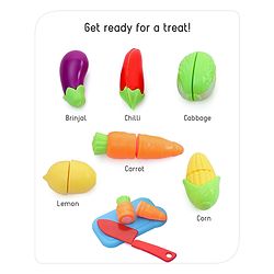 Babyhug Vegetables Cutting Playset with Frypan - 16 Pieces
