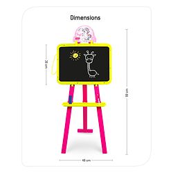 Babyhug 8-in-1 Adjustable Easel Board - Magnetic Whiteborad & Chalkboard with Alpha & Numeric | Hight Adjustable | Educational Toy | Enhances Learning & Creativity | Blue & Red |BIS Certified