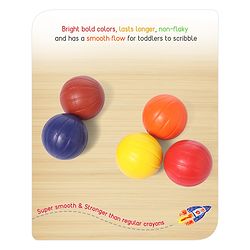 Babyhug My First Super Ball Crayons  - Pack of 6