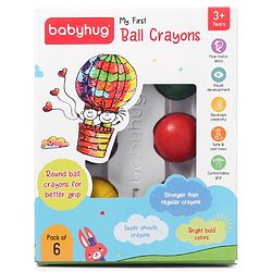 Babyhug My First Super Ball Crayons  - Pack of 6