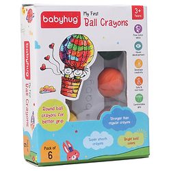 Babyhug My First Super Ball Crayons  - Pack of 6