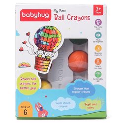 Babyhug My First Super Ball Crayons  - Pack of 6