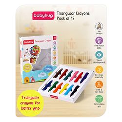 Babyhug Jumbo Triangular Crayons - 12 Shades