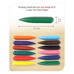 Babyhug Jumbo Triangular Crayons - 12 Shades