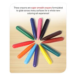 Babyhug Jumbo Triangular Crayons - 12 Shades