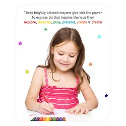 Babyhug Extra Long Erasable Crayons With Sharpener &  Eraser - Pack of 24