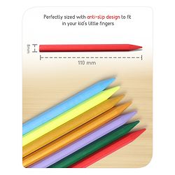 Babyhug Extra Long Erasable Crayons With Sharpener &  Eraser - Pack of 24