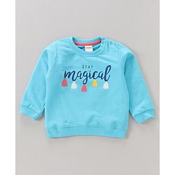 Babyhug Full Sleeves Sweatshirts Printed Pack of 2- Blue Pink