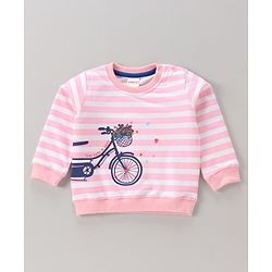 Babyhug Full Sleeves Sweatshirts Printed Pack of 2- Blue Pink